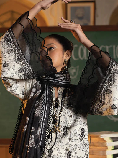 Faiza Faisal | Maya Luxury Lawn | Deniz -  Faiza Faisal Luxury - Original Designer Dress - House of Maryam
