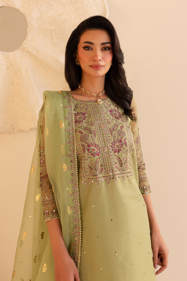 Batik | Zaynur Luxe Pret Edit | Green Cherry -  Batik Ladies Clothes - Original Designer Dress - House of Maryam