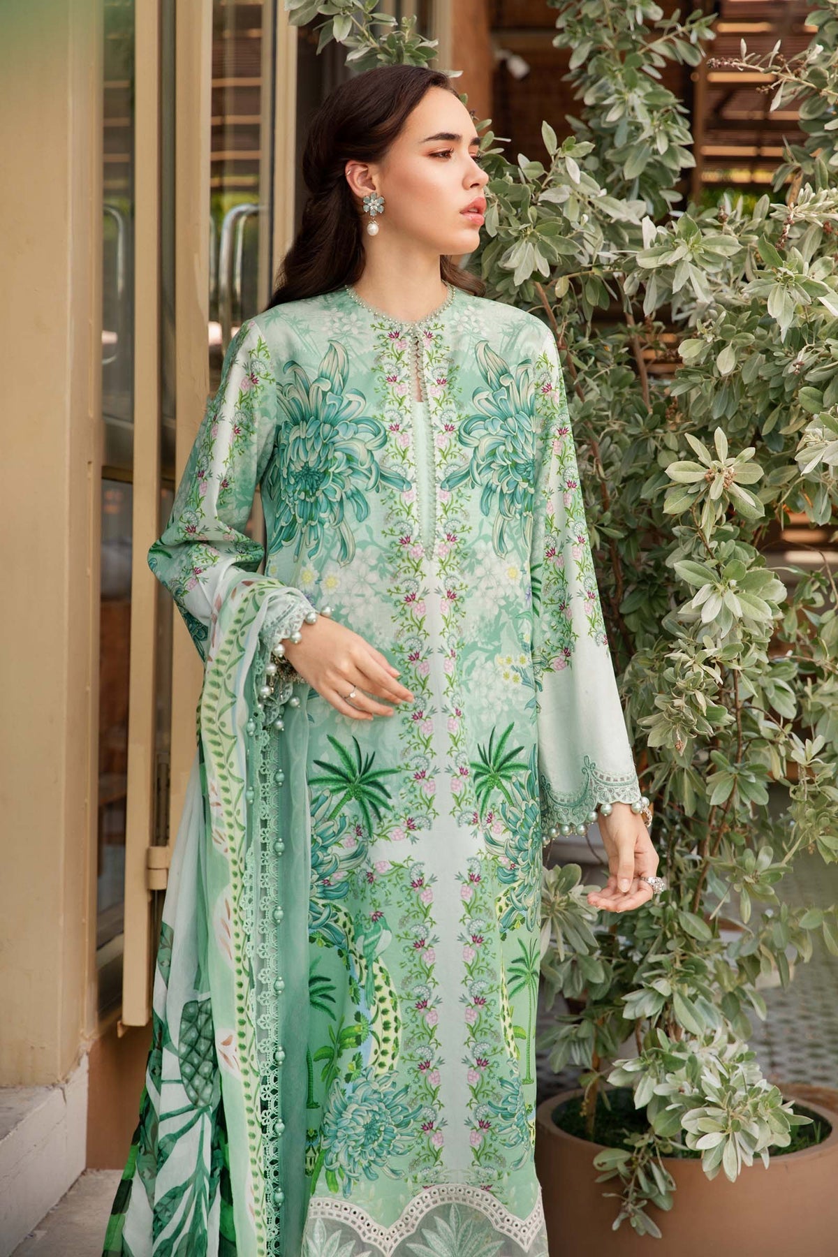 Maria B | M Prints 25 | MPT-2514-A -  Maria B Ladies Clothes - Original Designer Dress - House of Maryam