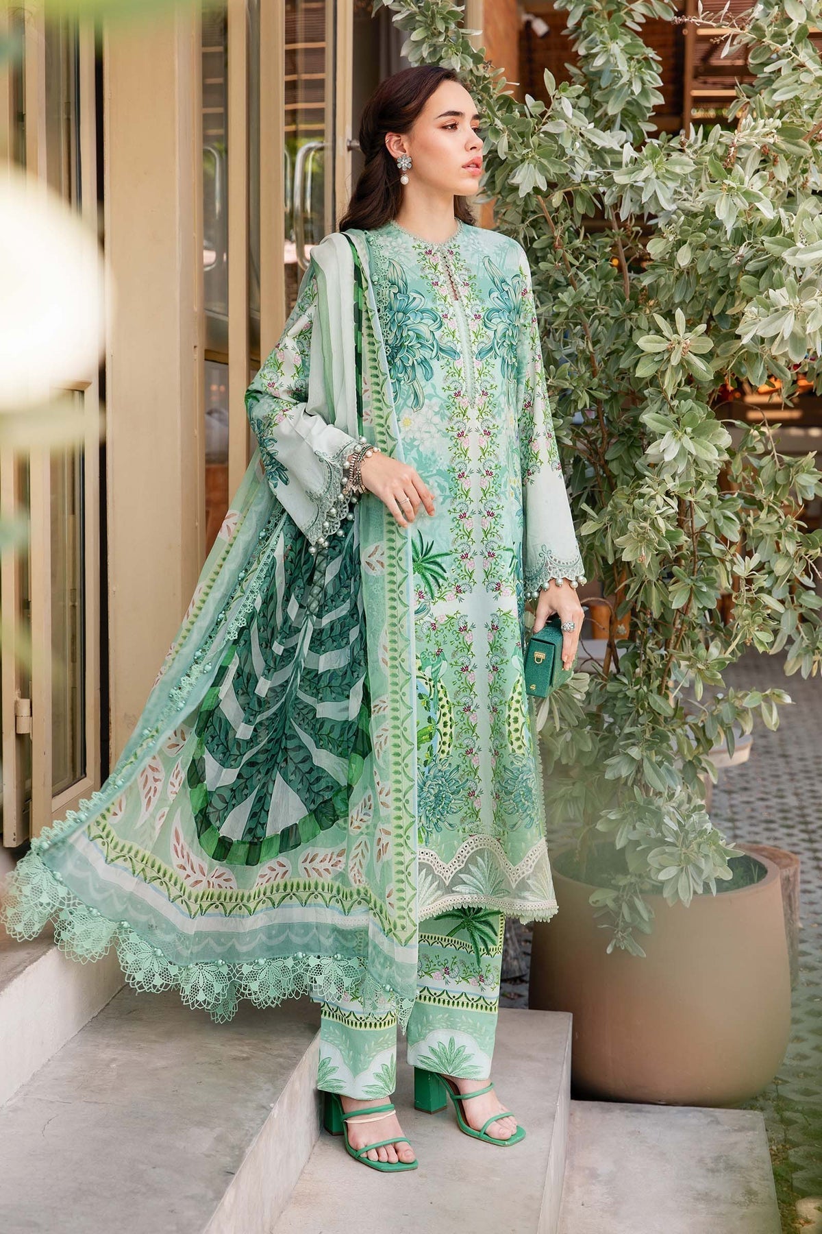 Maria B | M Prints 25 | MPT-2514-A -  Maria B Ladies Clothes - Original Designer Dress - House of Maryam