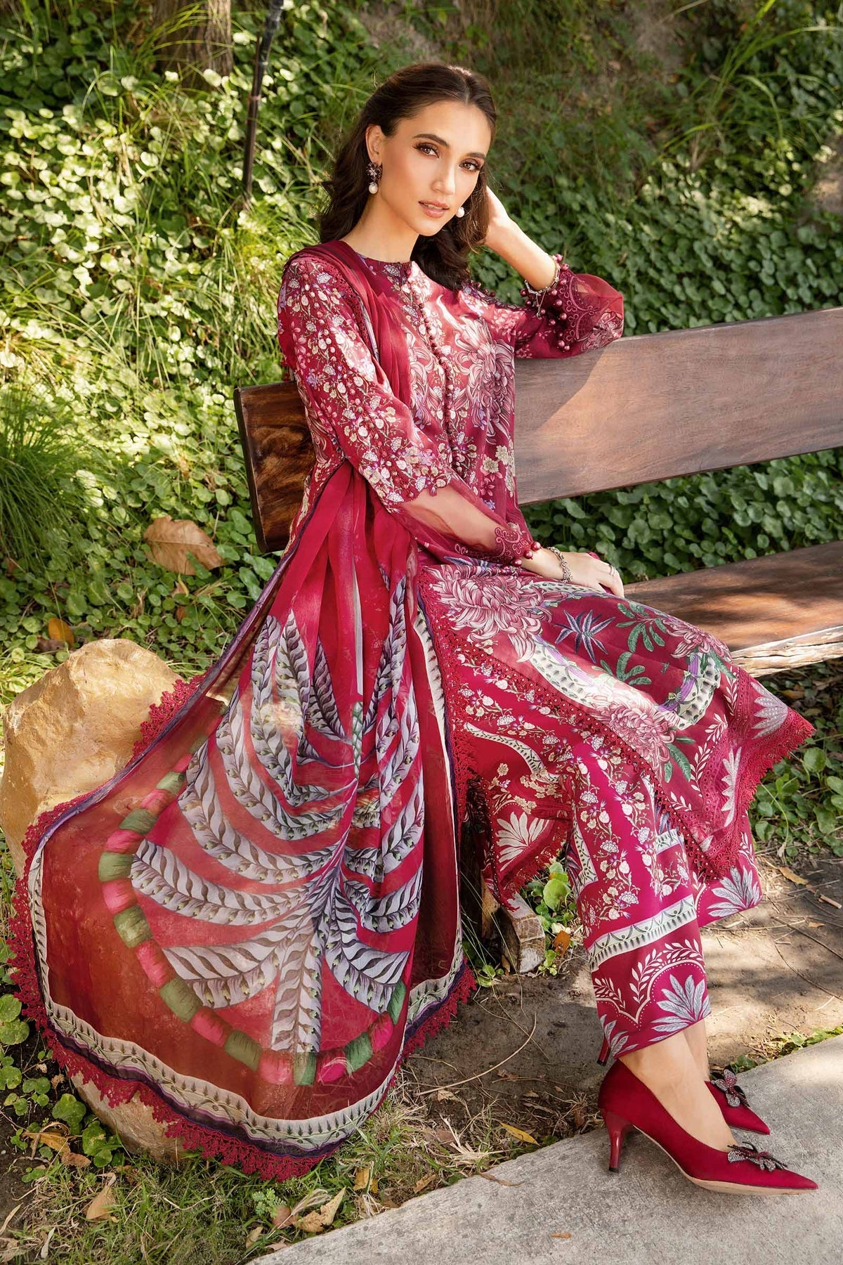 Maria B | M Prints 25 | MPT-2514-B -  Maria B Ladies Clothes - Original Designer Dress - House of Maryam