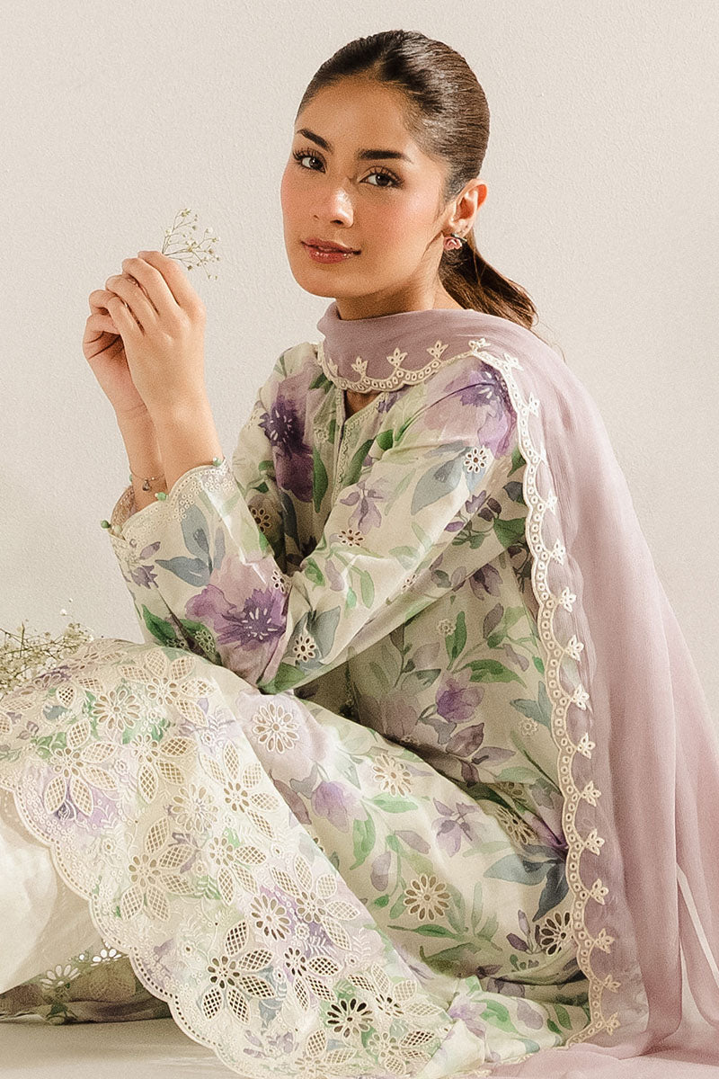 Cross Stitch | Exclusive Pret | Lavender Serenity-3PC (Shirt, Trouser & Dupatta)