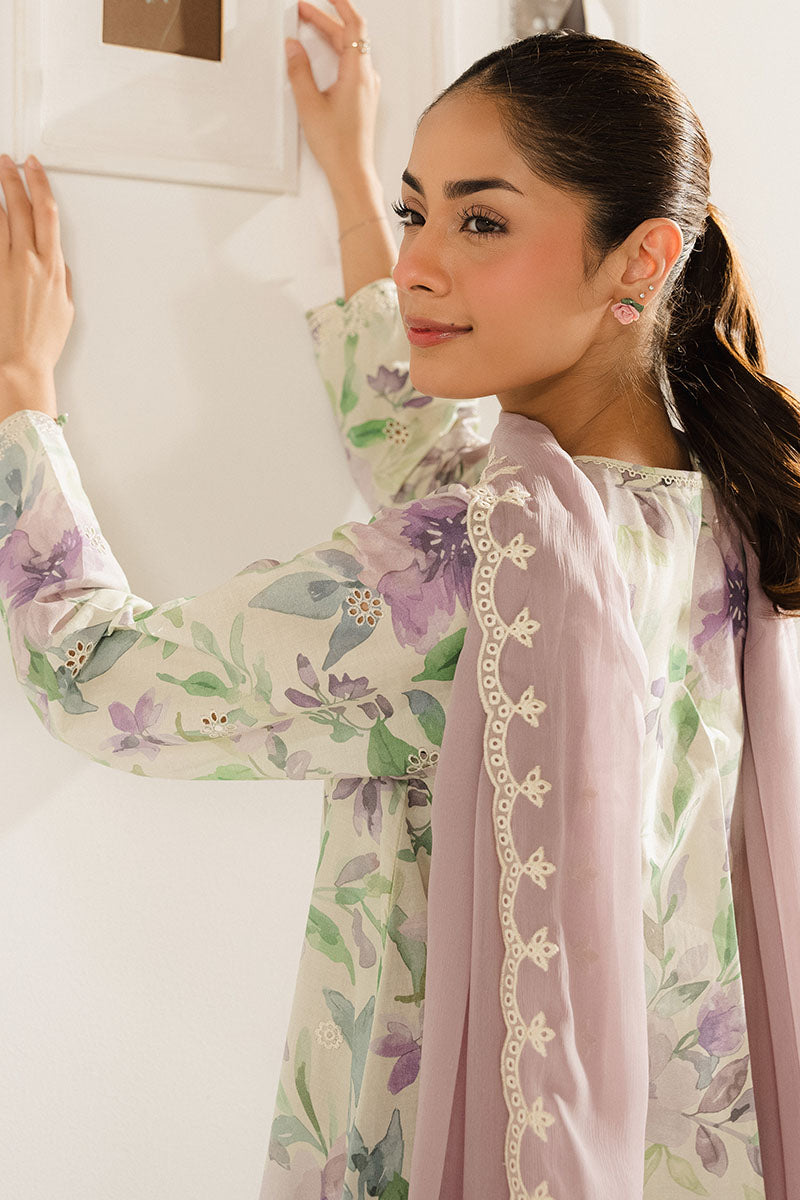 Cross Stitch | Exclusive Pret | Lavender Serenity-3PC (Shirt, Trouser & Dupatta), image 4