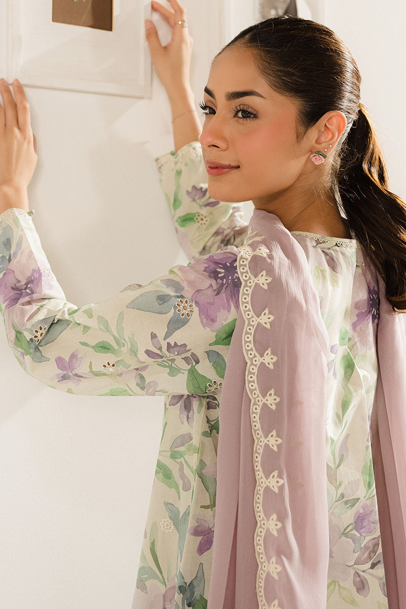 Cross Stitch | Exclusive Pret | Lavender Serenity-3PC (Shirt, Trouser & Dupatta)-4