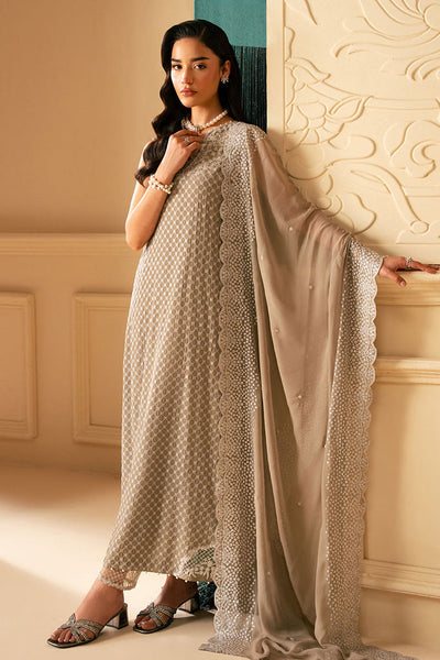 Cross Stitch | Luxe Atelier 25 | FEATHER GREY -  Cross Stitch Ladies Clothes - Original Designer Dress - House of Maryam