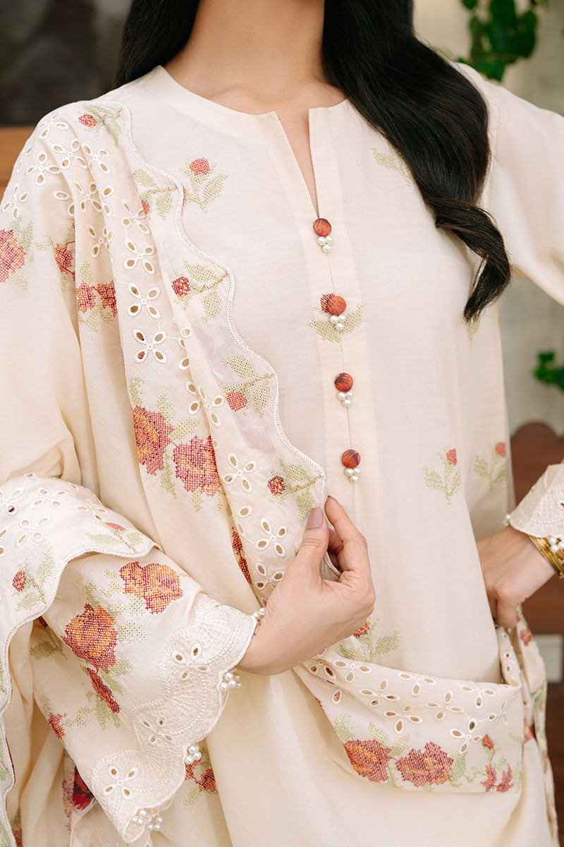 Cross Stitch | Exclusive Pret | Sunset Orchard-3PC (Shirt, Trouser & Dupatta), image 2