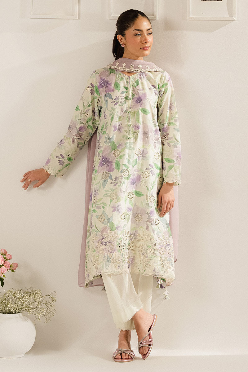 Cross Stitch | Exclusive Pret | Lavender Serenity-3PC (Shirt, Trouser & Dupatta)-1