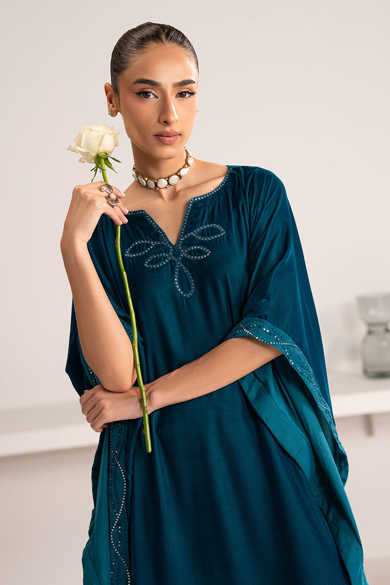 Cross Stitch | Exclusive Pret | Stardust Drape Embroidered Velvet Shirt-4