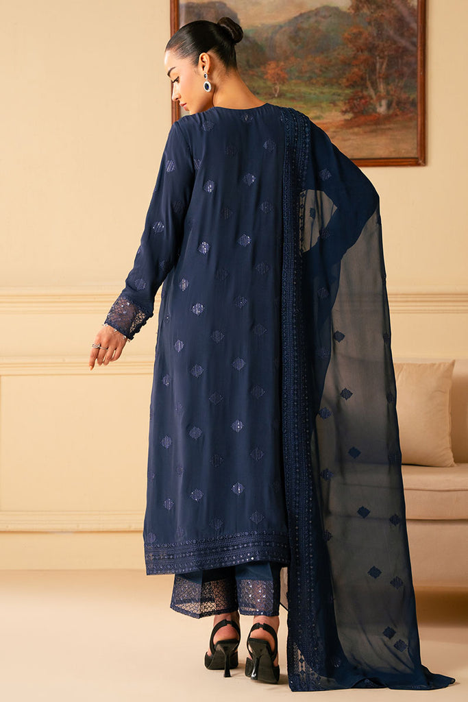 Cross Stitch | Luxe Atelier 25 | INDIGO BLUE -  Cross Stitch Ladies Clothes - Original Designer Dress - House of Maryam