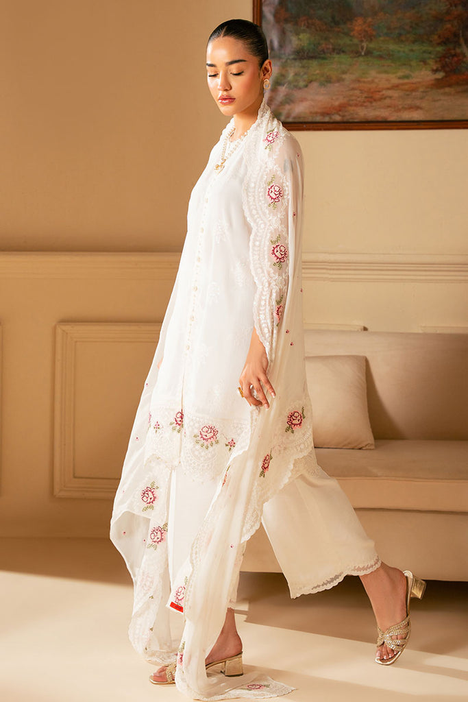 Cross Stitch | Luxe Atelier 25 | WHITE WHISPER -  Cross Stitch Ladies Clothes - Original Designer Dress - House of Maryam
