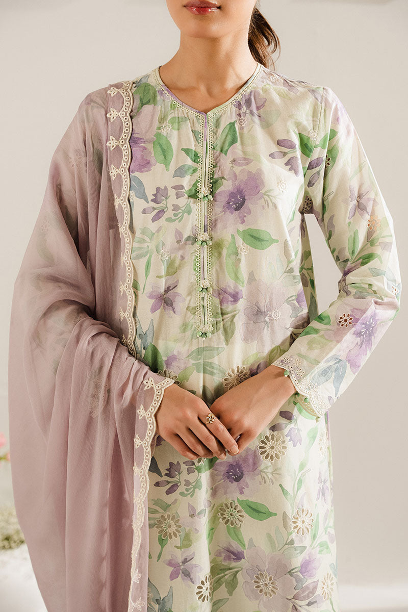 Cross Stitch | Exclusive Pret | Lavender Serenity-3PC (Shirt, Trouser & Dupatta)-5