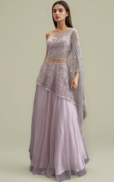 Threads and Motifs | Formal Dresses 25 | Net Embroidered Dress With Skirt -  Threads and Motifs Ladies Clothes - Original Designer Dress - House of Maryam