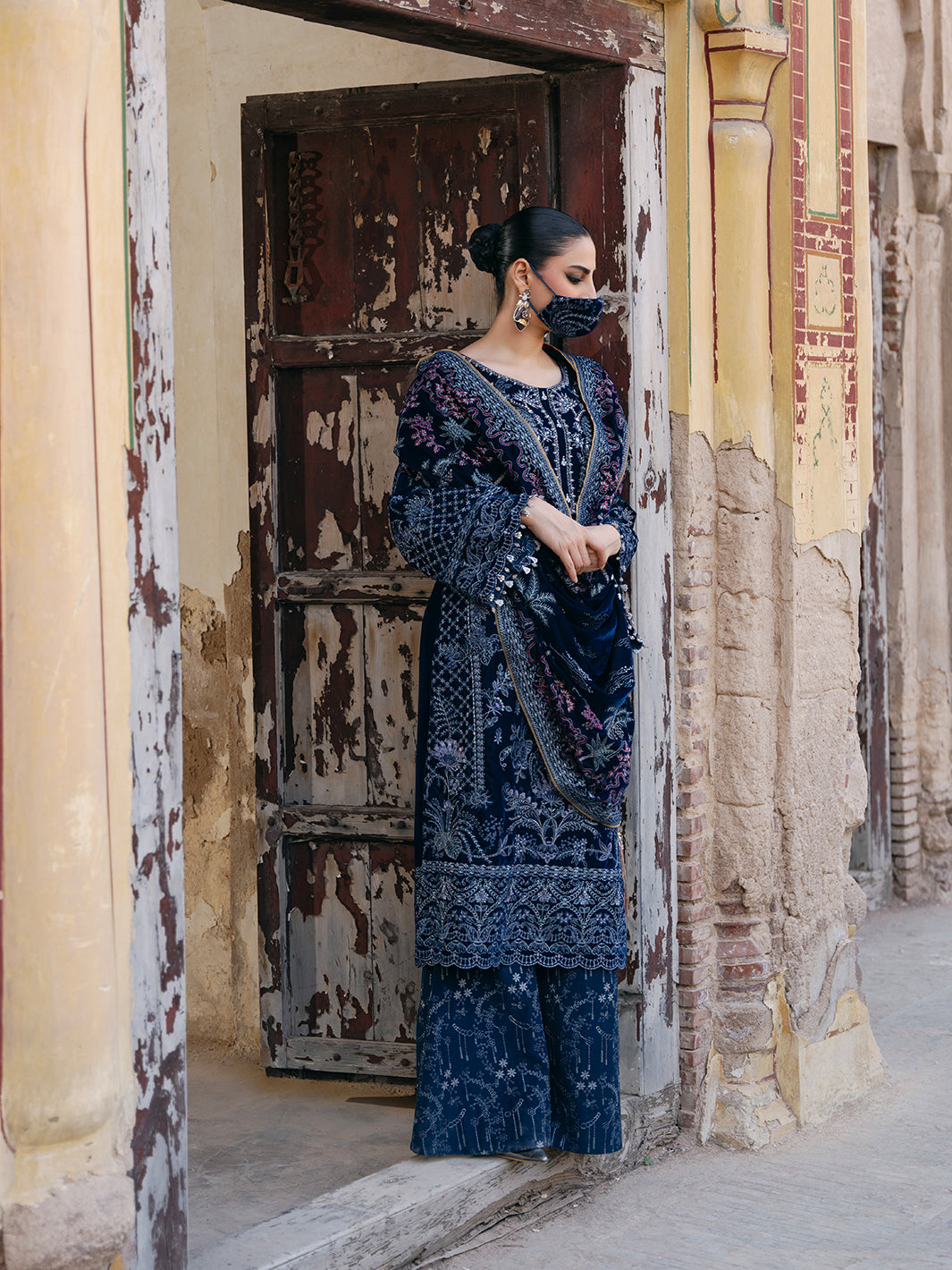 Flossie | Siara Velvet Formals | V-106 - A -  Flossie Ladies Clothes - Original Designer Dress - House of Maryam