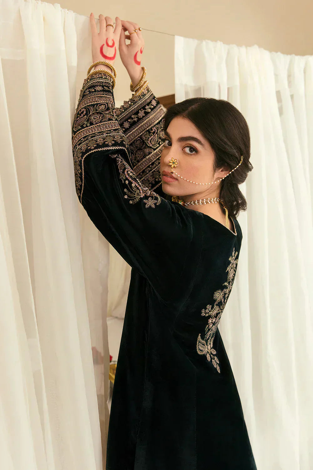 Baroque | Jahanara Luxury Velvet 23 | UF-249 -  Baroque Formal - Original Designer Dress - House of Maryam