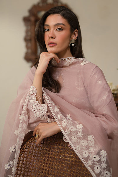 Cross Stitch | Chikankari Lawn 25 | MAUVE GLAM -  Cross Stitch Ladies Clothes - Original Designer Dress - House of Maryam