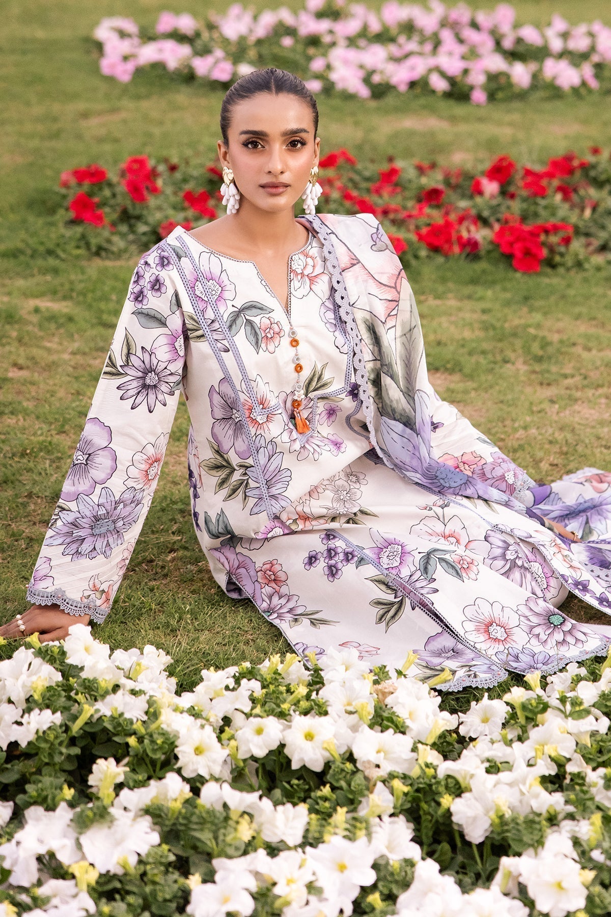 Alizeh | Sheen Lawn Prints 24 | TUBEROSE by Designer Alizeh - House of Maryam - Pakistani Designer Ethnic Wear in {{ shop.shopifyCountryName }}