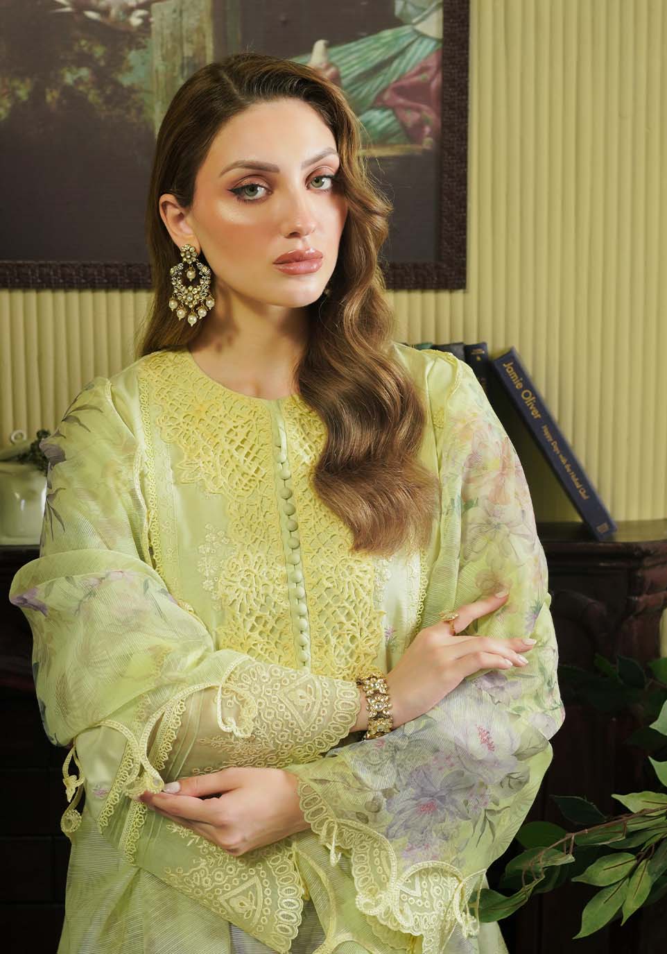 Zarqash | Tresor Luxury Lawn 24 | ZQT 008 PRIMROSE by Designer Zarqash - House of Maryam - Pakistani Designer Ethnic Wear in {{ shop.shopifyCountryName }}