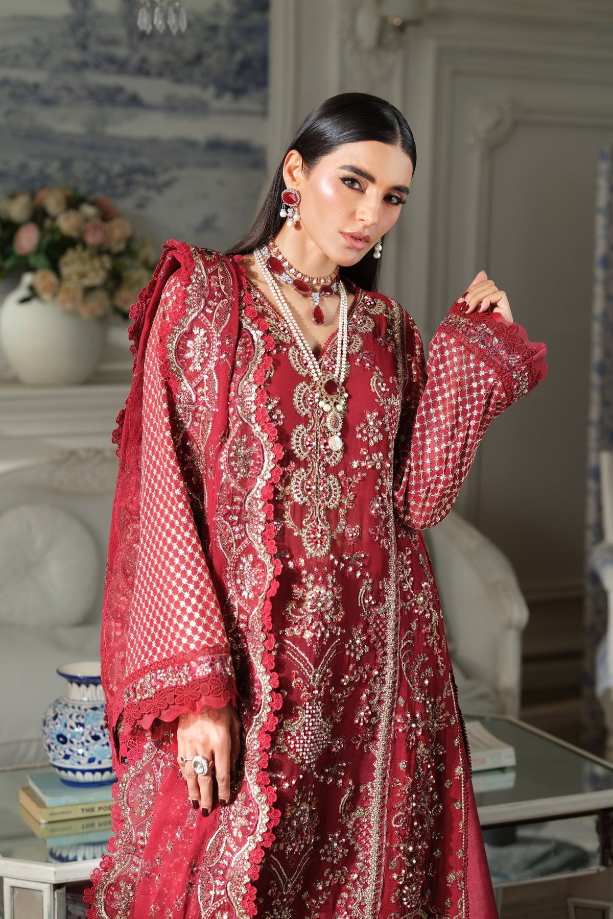 Maryam Hussain | Meer Embroidered Chiffon | Sahil Meer-05-3