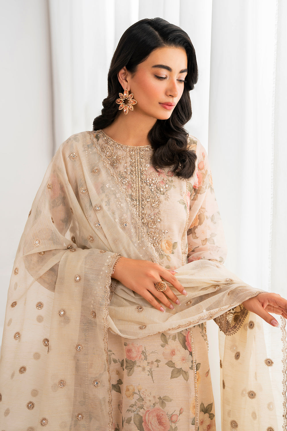 Baroque | Formals Collection | EMBROIDERED COTTON PATTI UF-691, image 4