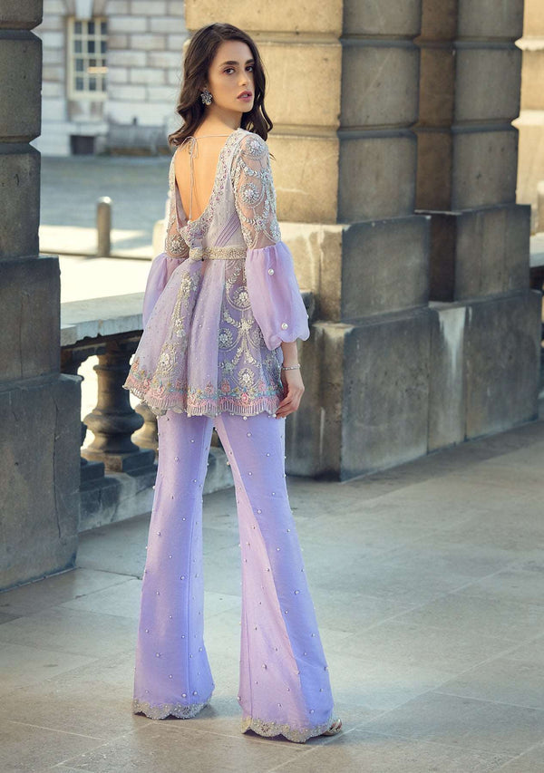 Layla Chatoor | Luxury Pret | Top With Bootcut Pants, image 2