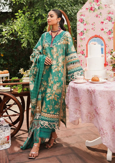 Elaf Premium | Printed Collection 24 | EEP-04B - Chic Teal -  Elaf Premium Casuals - Original Designer Dress - House of Maryam