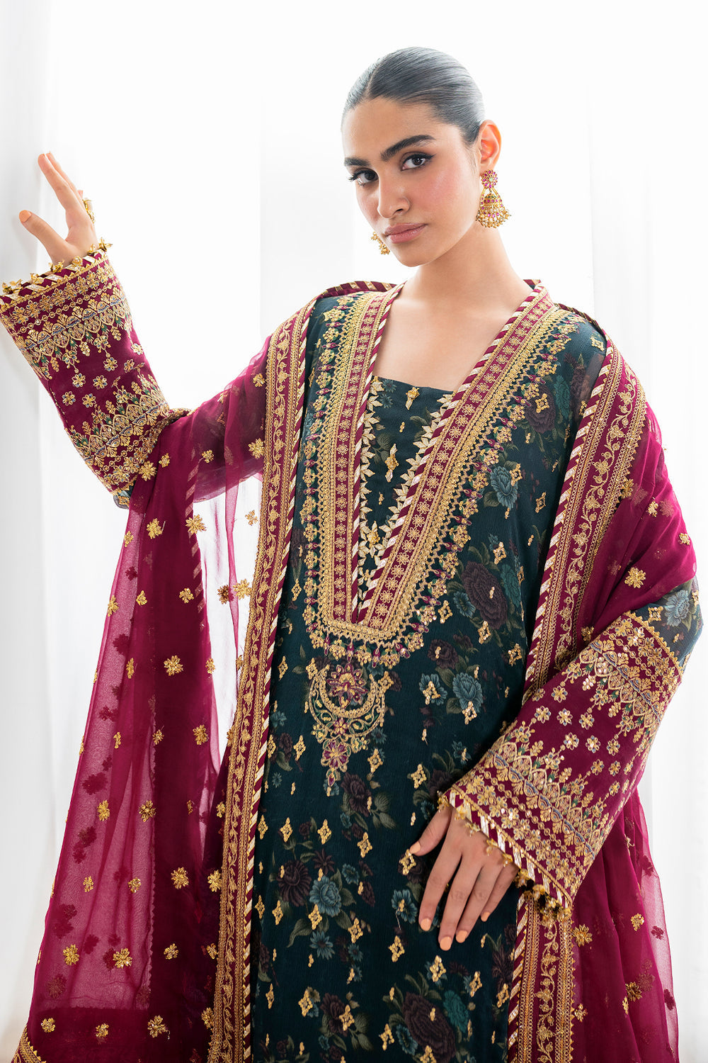 Baroque | Formals Collection | EMBROIDERED CHIFFON UF-689-4