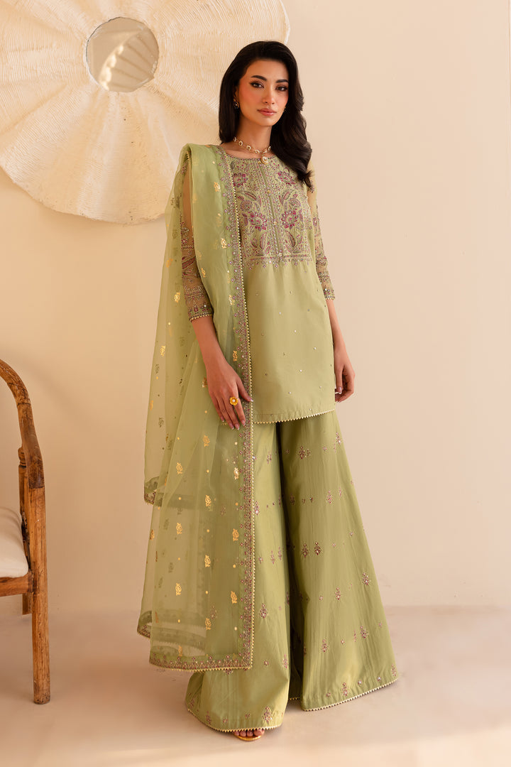 Batik | Zaynur Luxe Pret Edit | Green Cherry -  Batik Ladies Clothes - Original Designer Dress - House of Maryam