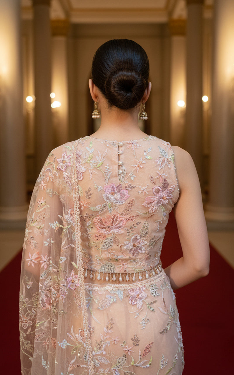 Threads and Motifs | Formal Dresses 25 | Embroidered Saree, image 4