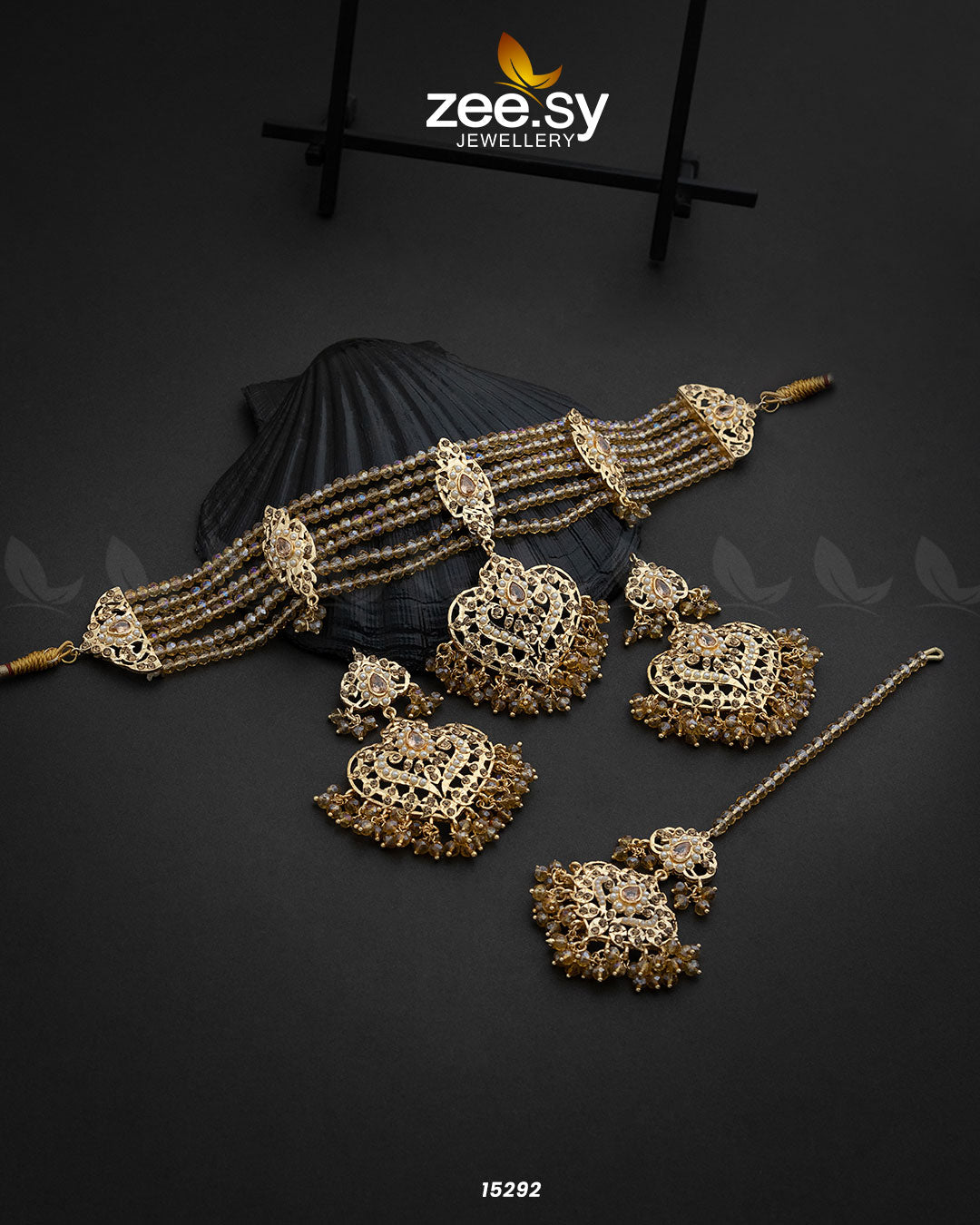 Hyderabadi Guluband Necklace -  Zeesy Necklace Sets - Original Designer Dress - House of Maryam