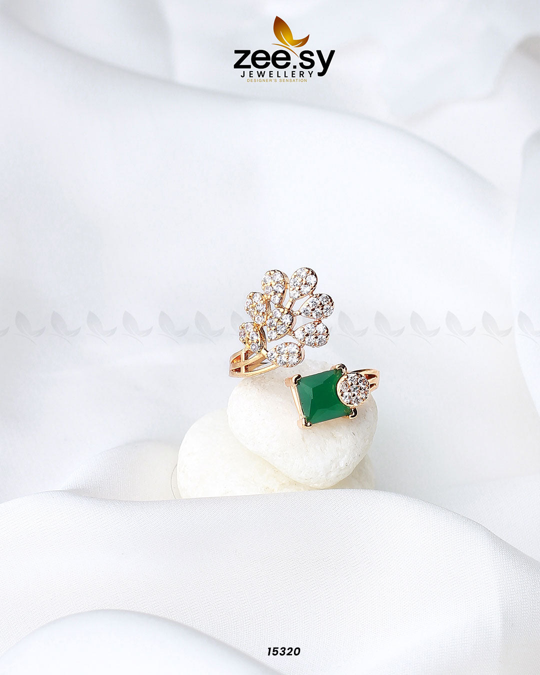 Delicate Leaf Ring -  Zeesy Rings - Original Designer Dress - House of Maryam