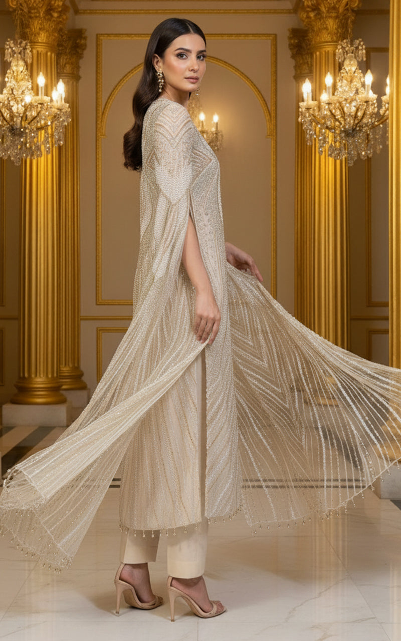 Threads and Motifs | Formal Dresses 25 | Net Embroidered Jacket With Trouser-4