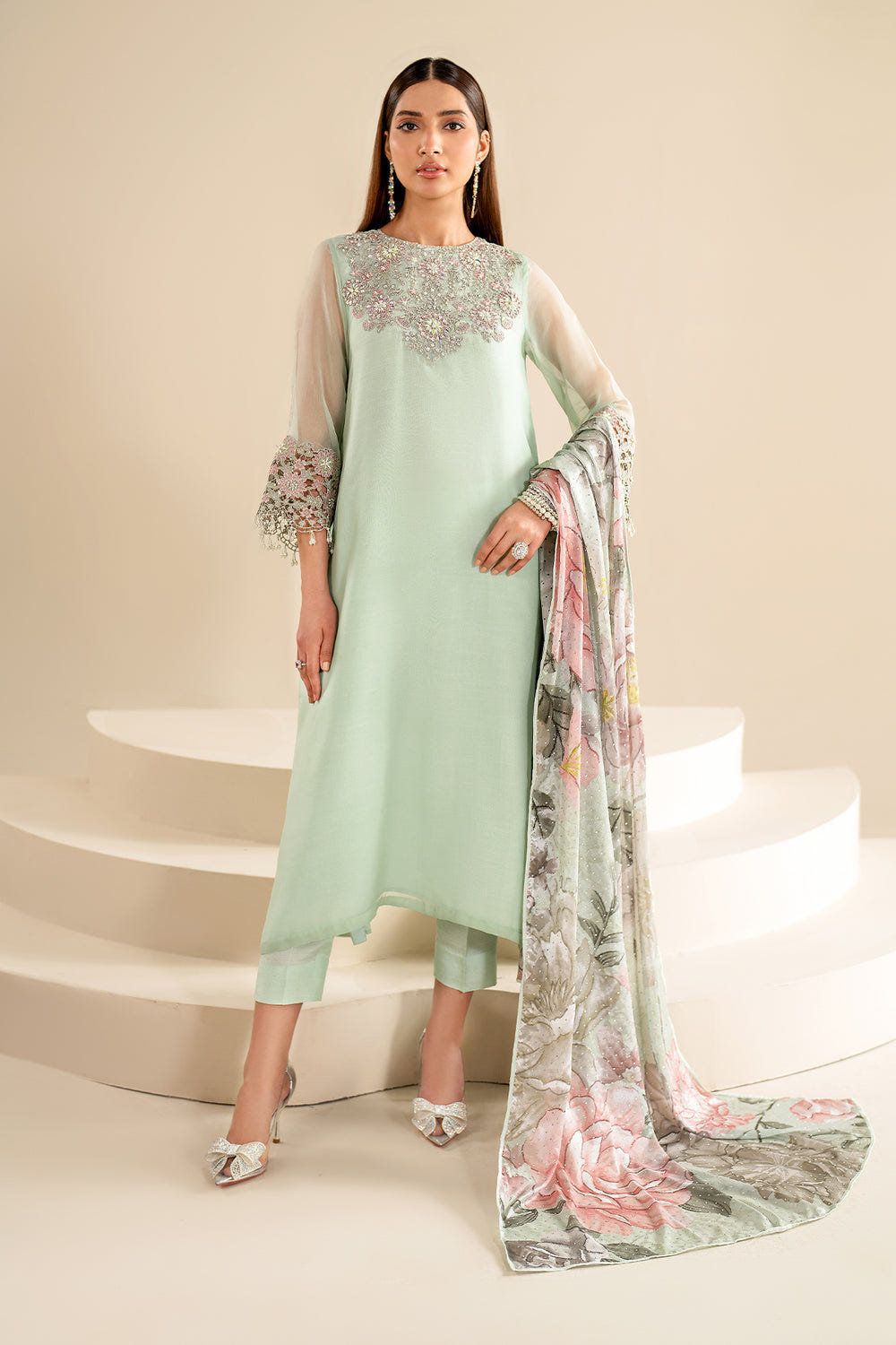 Baroque | Luxury Pret 24 | CHIFFON PR-920 -  Baroque Luxury - Original Designer Dress - House of Maryam