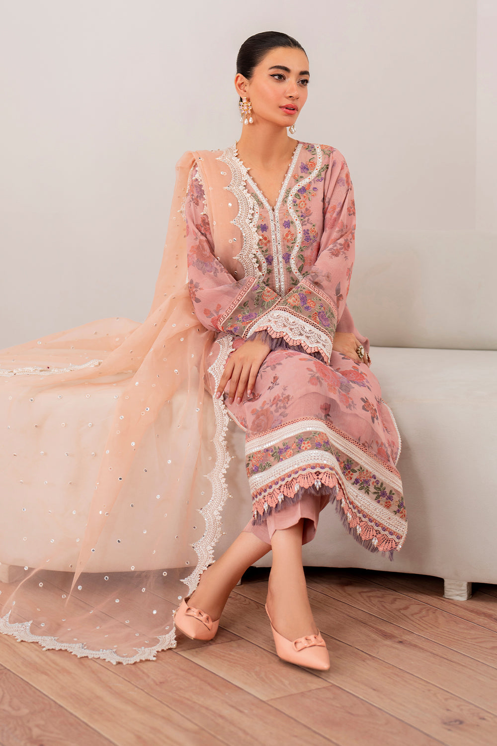Baroque | Formals Collection | EMBROIDERED CHIFFON UF-705-4