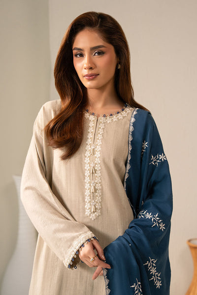 Cross Stitch | Exclusive Pret | Pearl Blue-2PC (Shirt & Dupatta)