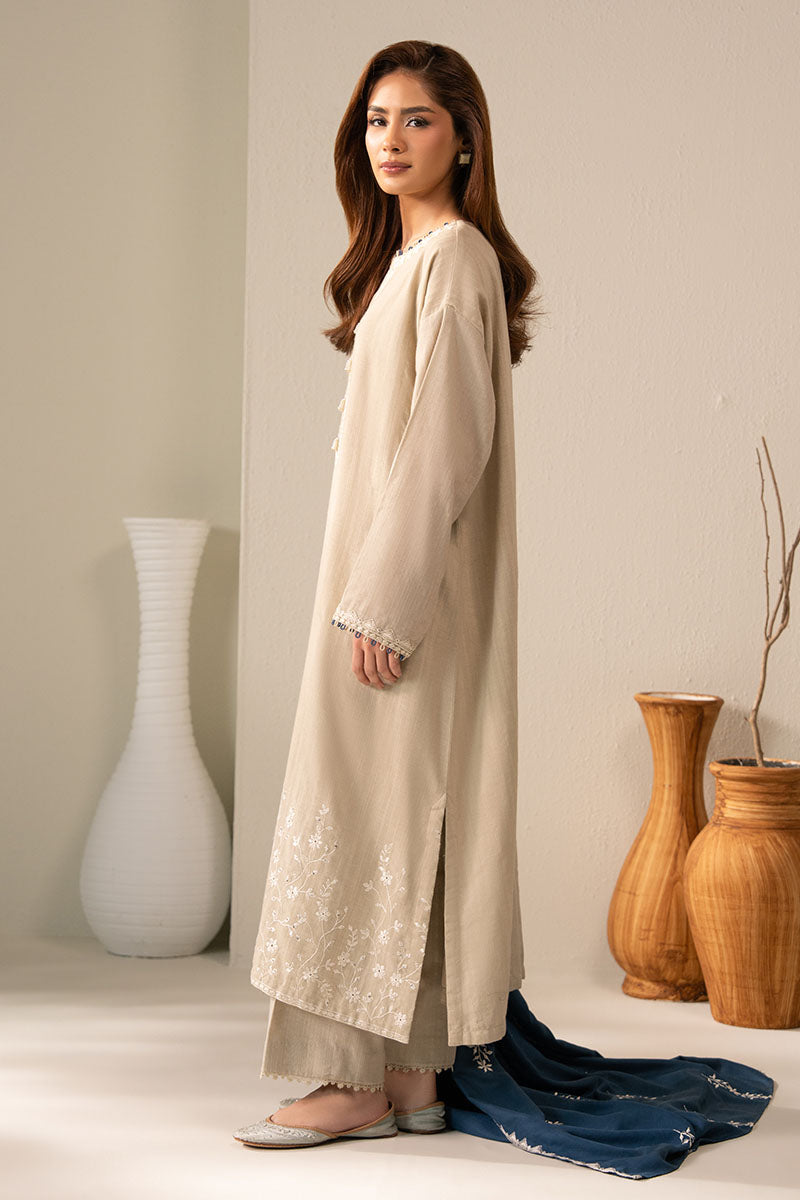 Cross Stitch | Exclusive Pret | Pearl Blue-2PC (Shirt & Dupatta), image 5