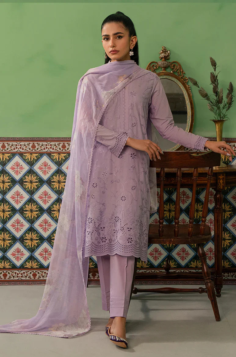Cross Stitch | Mahiri Embroidered Collection | LILAC HAZE -  Cross Stitch Luxury - Original Designer Dress - House of Maryam