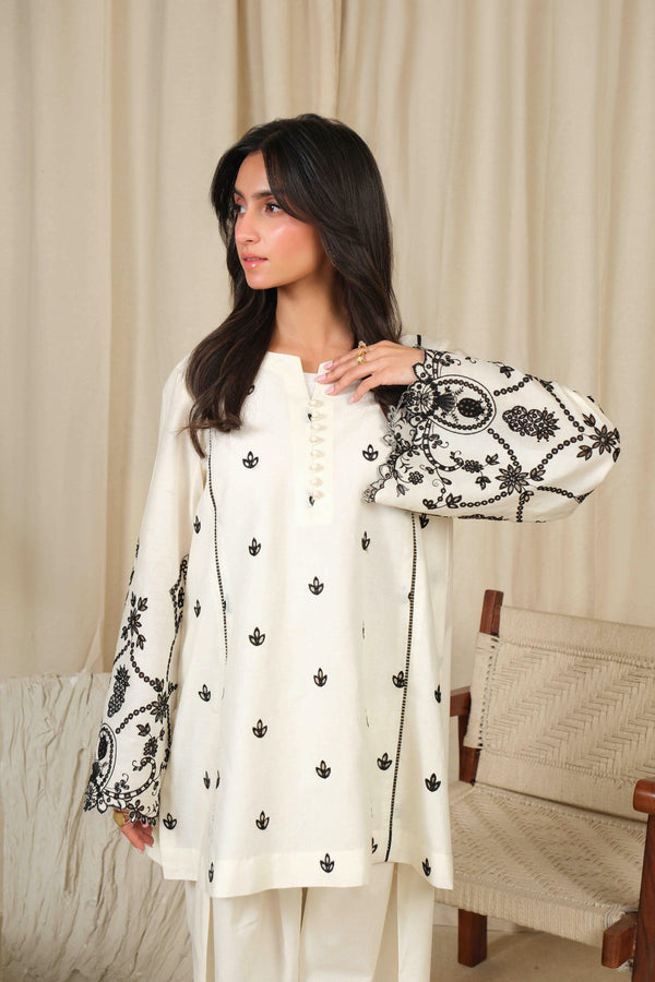 Noor by Saadia Asad | Noor Pret 25 | D2 - Monochrome Flair -  Noor by Saadia Asad Ladies Clothes - Original Designer Dress - House of Maryam
