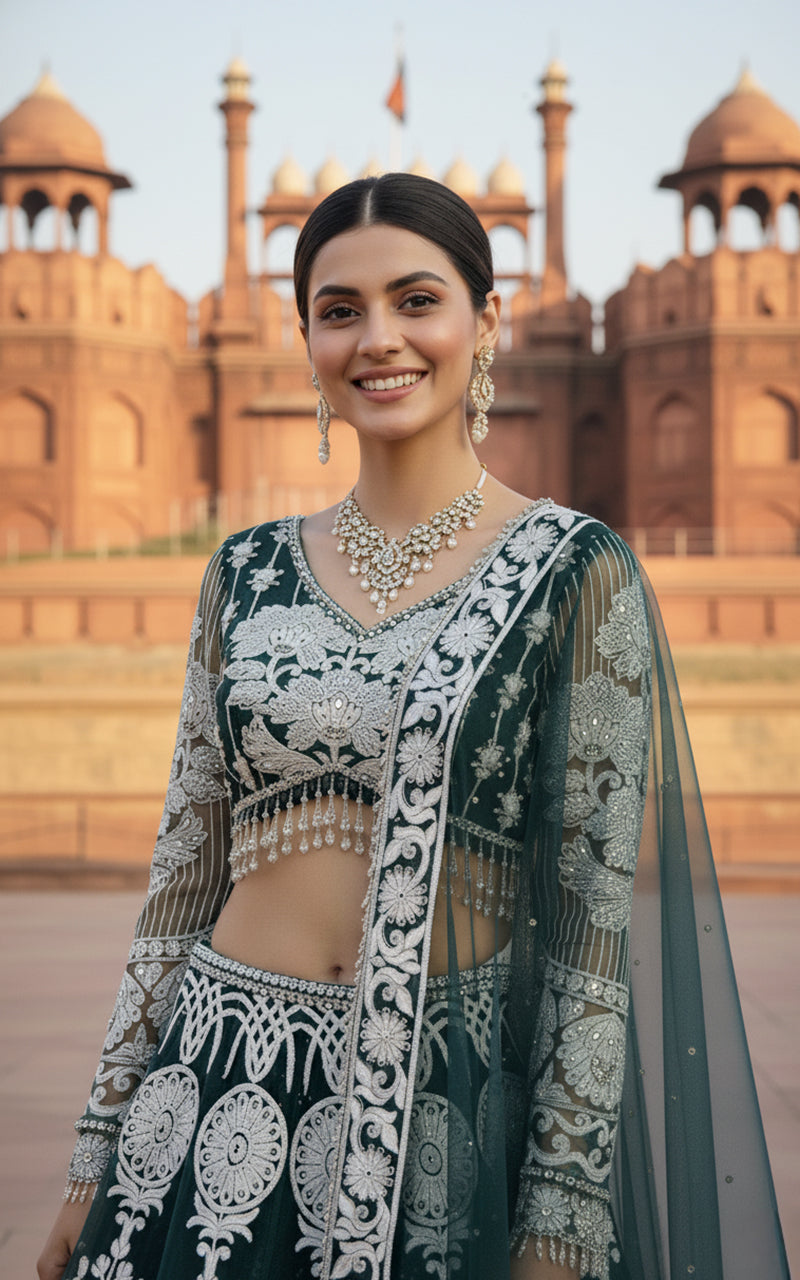 Threads and Motifs | Formal Outfits | Blouse With Lehenga-3
