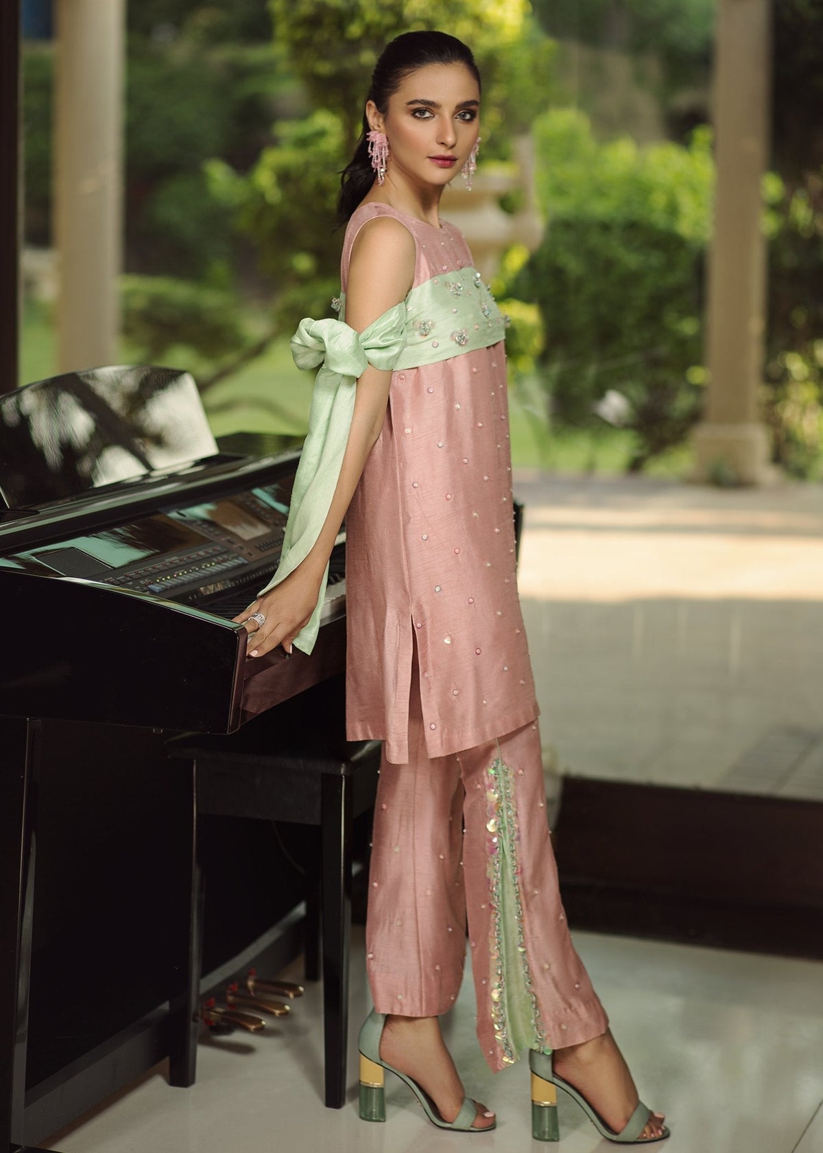 Hana | Serendipity Ready to Wear | Pistachio -  Hana Ladies Clothes - Original Designer Dress - House of Maryam