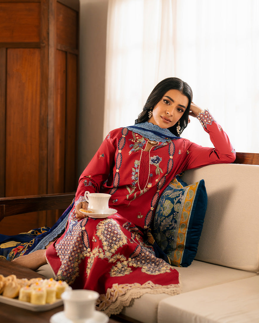 Roheenaz | Aashiyana Lawn | Ushna -  Roheenaz Ladies Clothes - Original Designer Dress - House of Maryam
