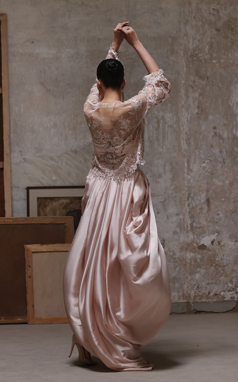 Threads and Motifs | Formal Dresses 25 | Net Embroidered Jacket With Skirt-2