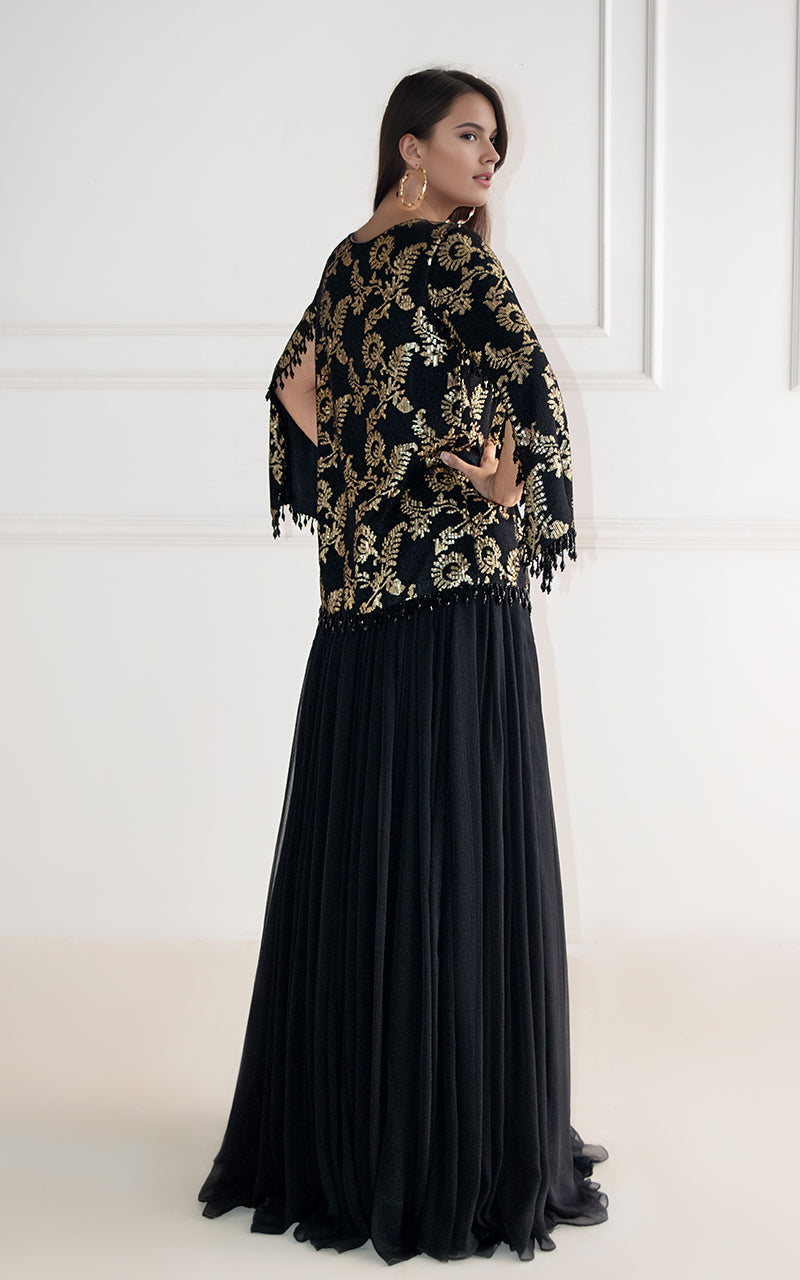 Threads and Motifs | Formal Dresses 25 | Chiffon Embroidered Jacket-2