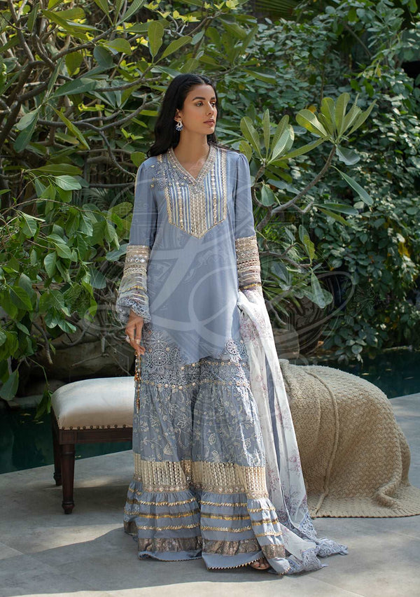 Layla Chatoor | Luxury Pret | Periwinkle Tunic-1