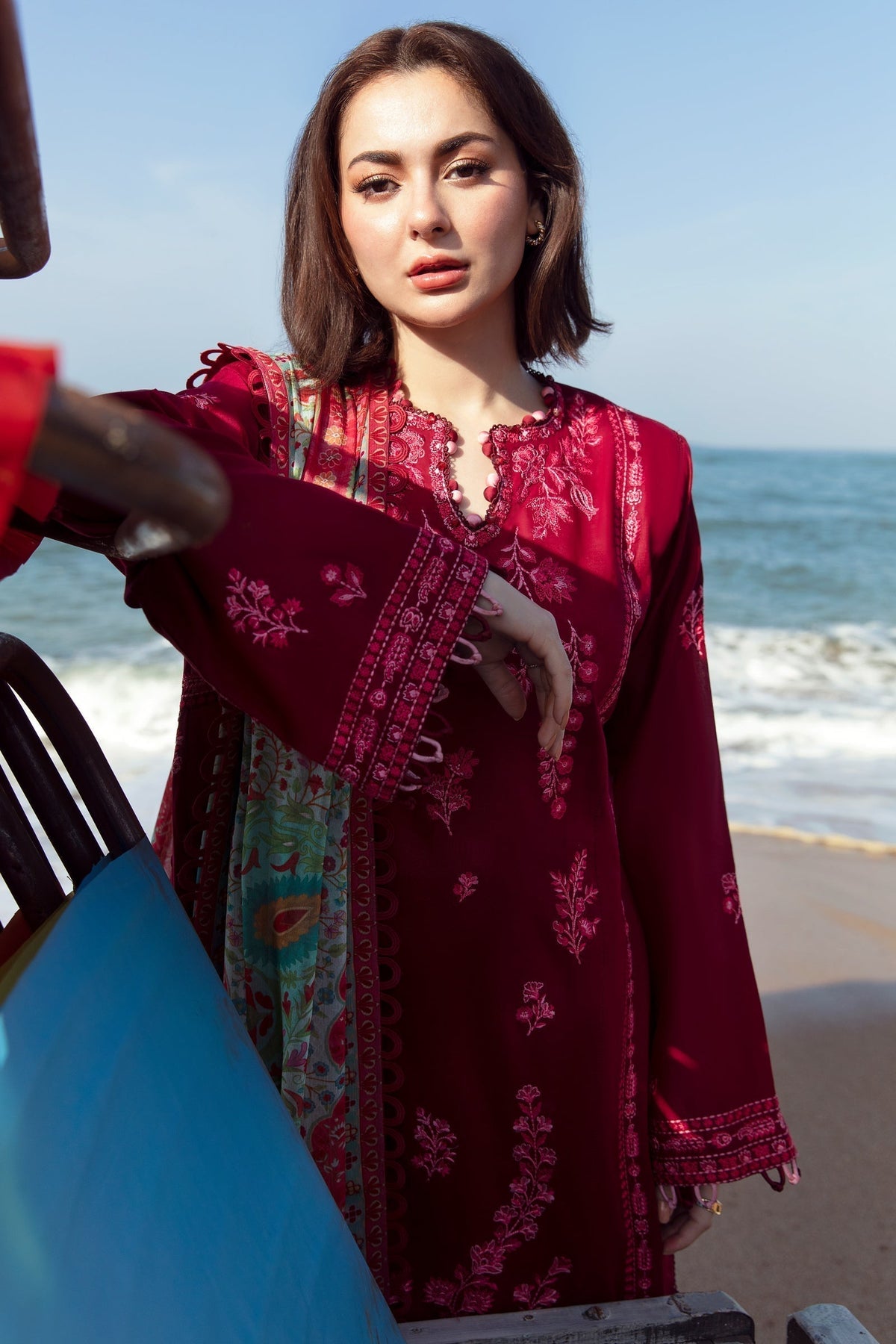 Zaha | Embroidered Lawn Collection | EIRA (ZL23-10 B) -  Zaha Luxury - Original Designer Dress - House of Maryam