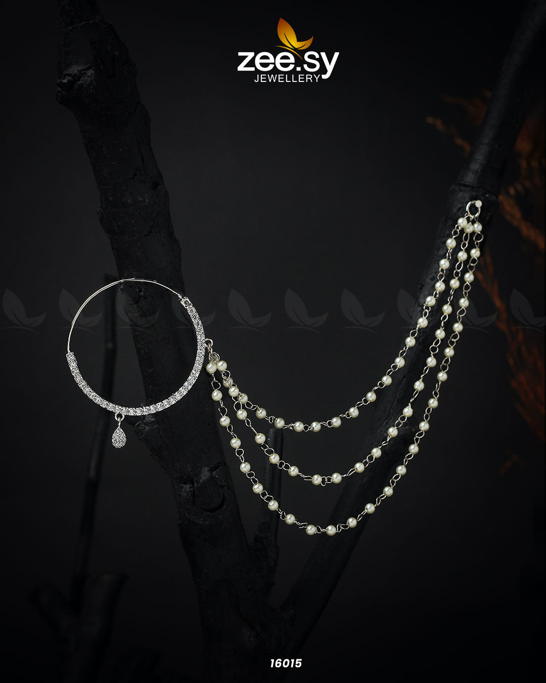 Bride Zircan Nose Ring -  Zeesy Nose ring - Original Designer Dress - House of Maryam
