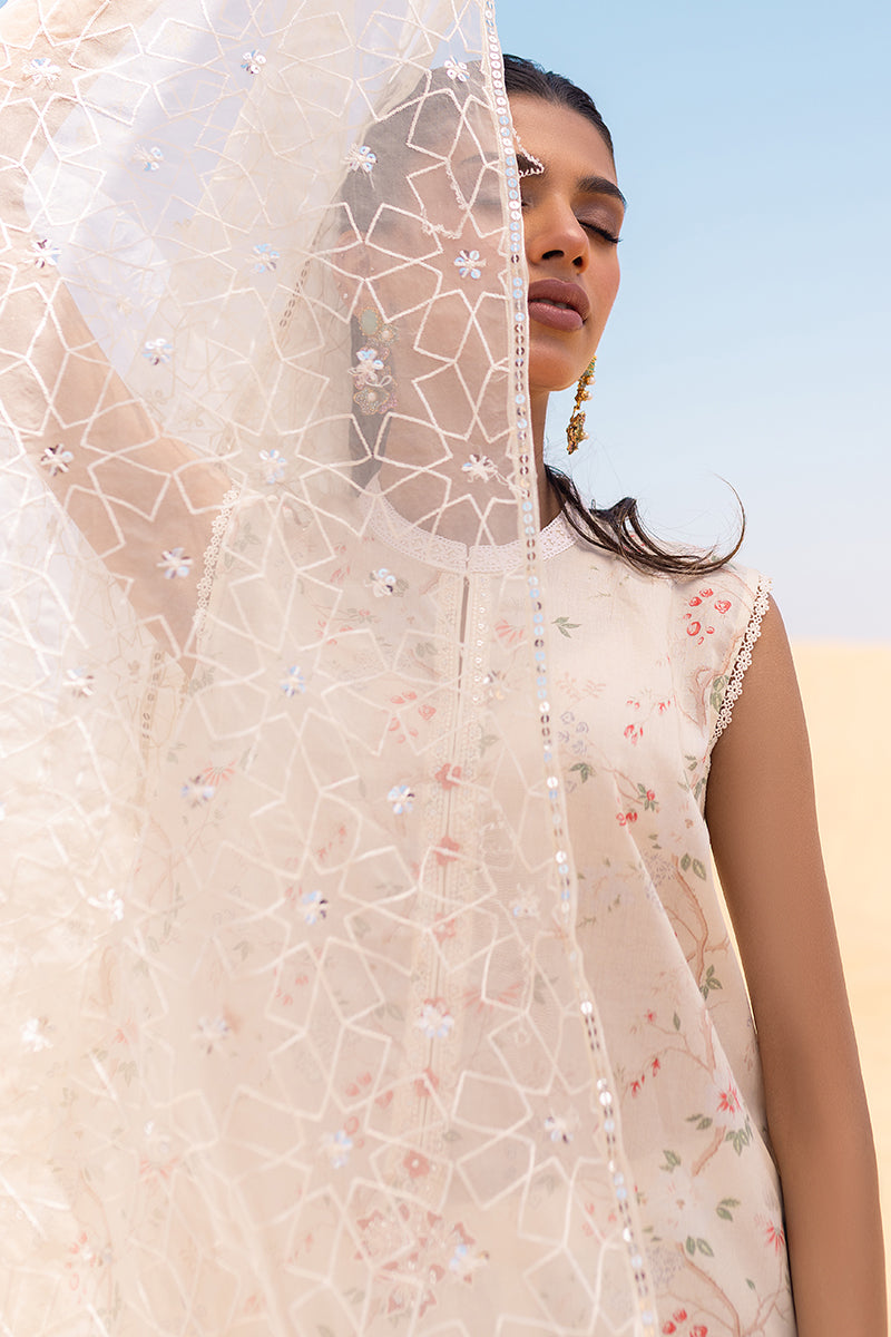 Cross Stitch | Eid Lawn 24 | IVORY GLOW -  Cross Stitch Luxury - Original Designer Dress - House of Maryam