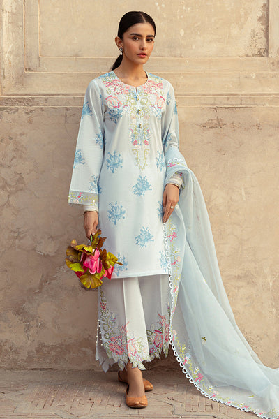 Cross Stitch | Premium Lawn 24 | DAWN MIST -  Cross Stitch Formal - Original Designer Dress - House of Maryam