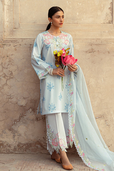 Cross Stitch | Premium Lawn 24 | DAWN MIST -  Cross Stitch Formal - Original Designer Dress - House of Maryam
