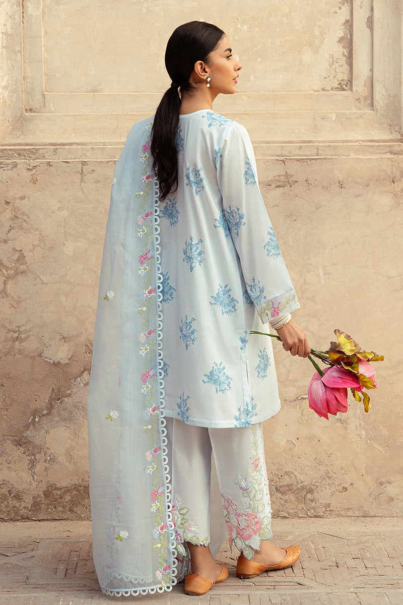 Cross Stitch | Premium Lawn 24 | DAWN MIST -  Cross Stitch Formal - Original Designer Dress - House of Maryam