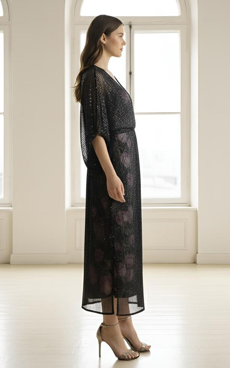 Threads and Motifs | Formal Dresses 25 | Sequins Kaftan With Printed Inner-4